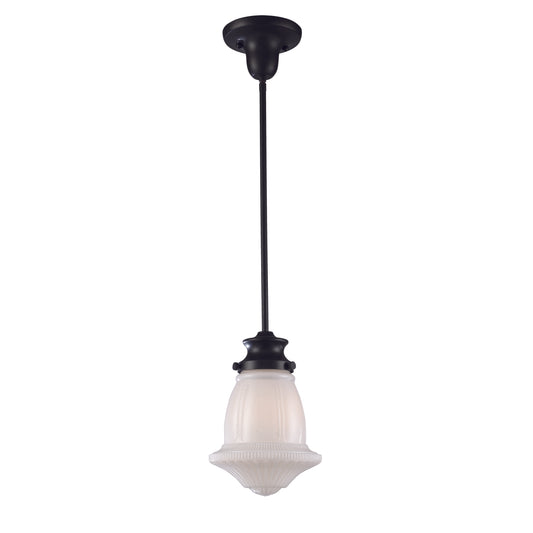 Schoolhouse 12" 1 Light Mini Pendant in Oiled Bronze