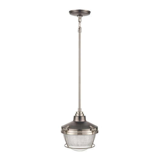 Seaway Passage 10" 1 Light Mini Pendant in Satin Nickel