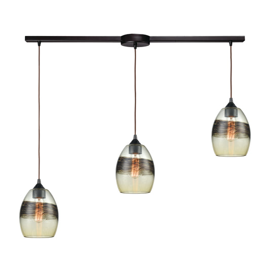 Whisp 38" 3 Light Mini Pendant in Oil Rubbed Bronze