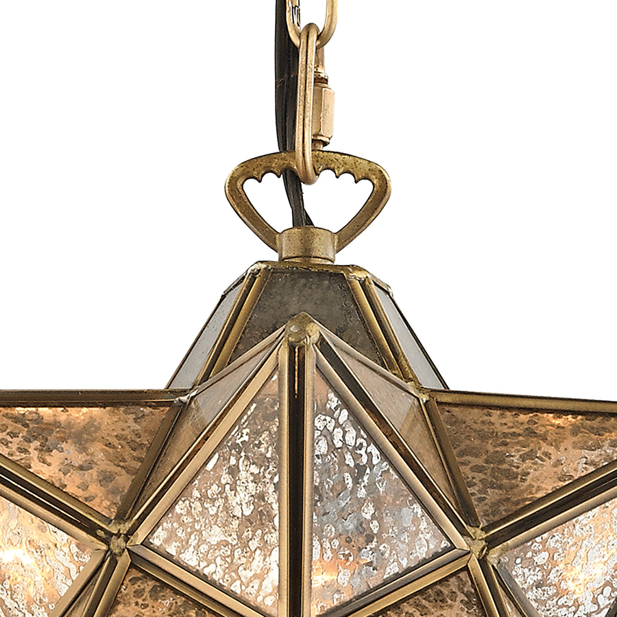 Small Moravian Star Hanging LED Light