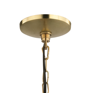 Moravian Star 9' 1 Light Mini Pendant in Gold Mercury Glass & Antique Brass