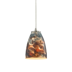 Abstractions 5' 1 Light Mini Pendant in Satin Nickel