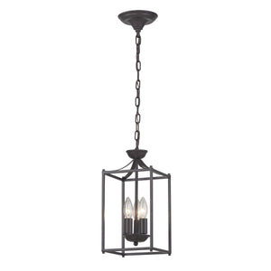 Arthur 7' 3 Light Mini Pendant in Aged Bronze