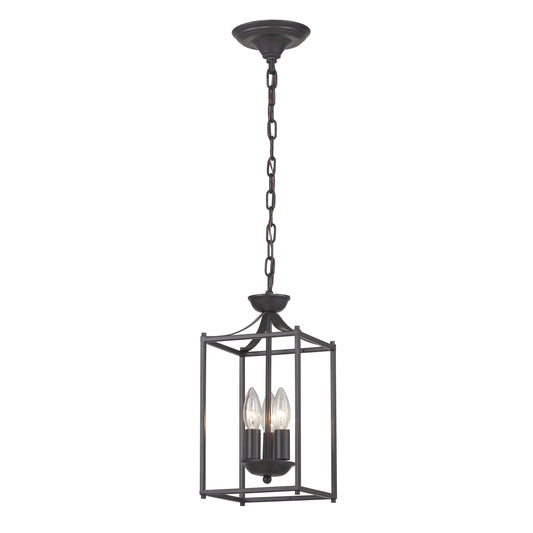 Arthur 7" 3 Light Mini Pendant in Aged Bronze