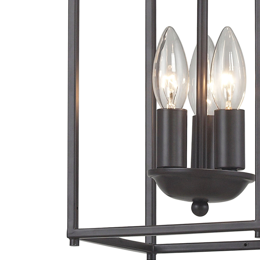 Arthur 7' 3 Light Mini Pendant in Aged Bronze