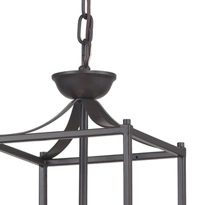 Arthur 7' 3 Light Mini Pendant in Aged Bronze