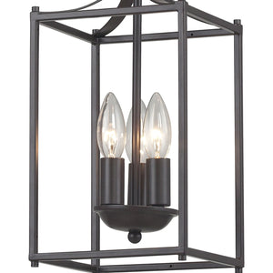 Arthur 7' 3 Light Mini Pendant in Aged Bronze