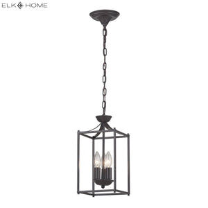 Arthur 7' 3 Light Mini Pendant in Aged Bronze