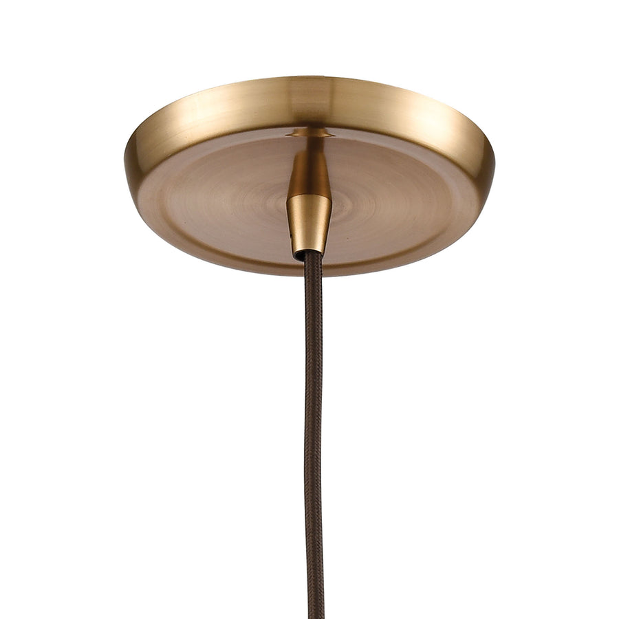 Barrel 7' 1 Light Mini Pendant in Satin Brass