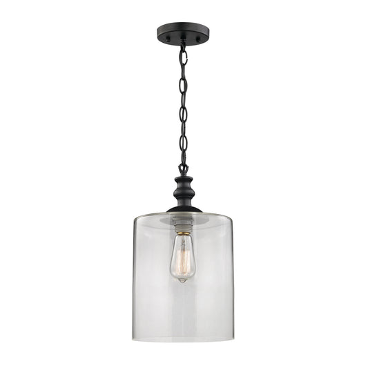 Bergen 9" 1 Light Mini Pendant in Matte Black