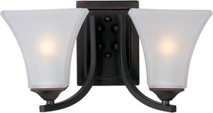 Aurora 13.5' 2 Light Vanity Wall Sconce in Oil Rubbed Bronze