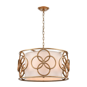 Botanic Avenue 22' 4 Light Pendant in Antique Gold