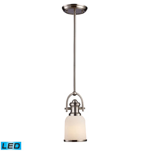 Brooksdale 5' 1 Light LED Mini Pendant in Satin Nickel