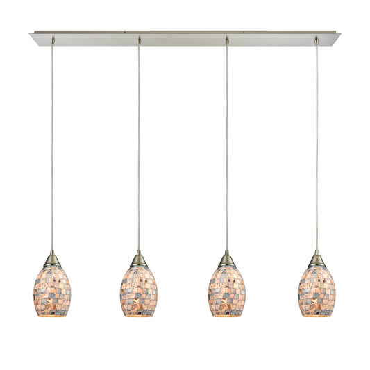 Capri 46" 4 Light Mini Pendant in Satin Nickel