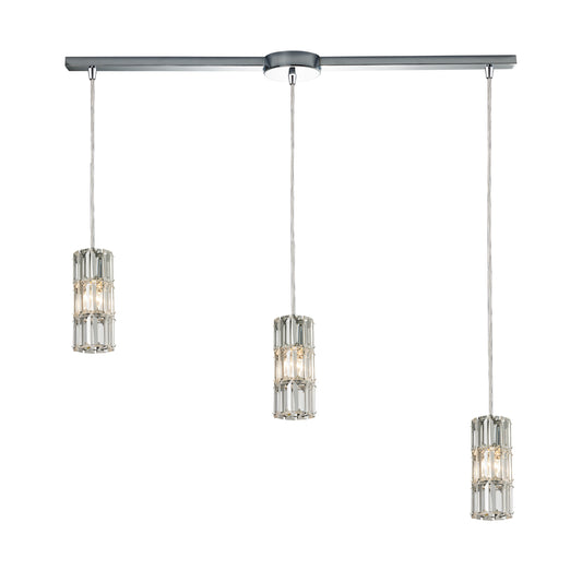 Cynthia 36" 3 Light Round Mini Pendant in Polished Chrome