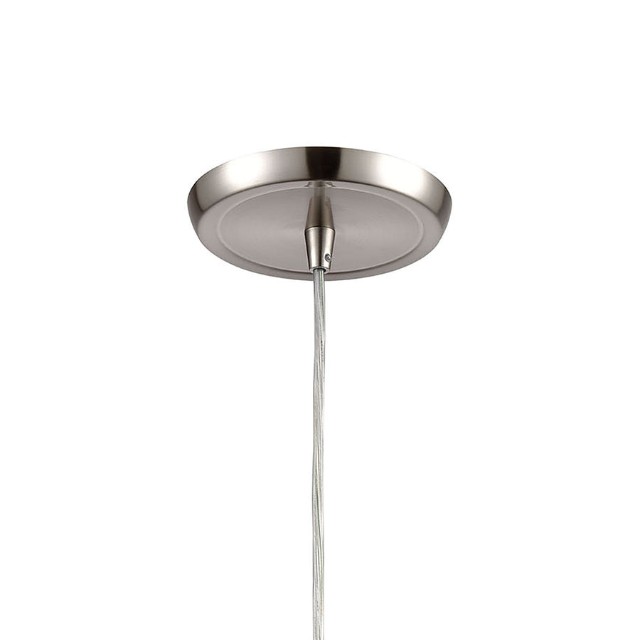 Diamond Pleat 5' 1 Light Mini Pendant in Satin Nickel