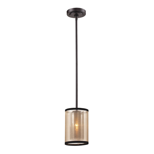 Diffusion 6" 1 Light Mini Pendant in Oil Rubbed Bronze