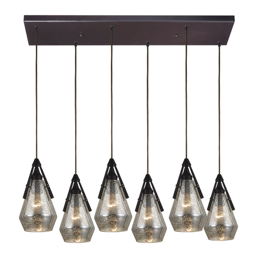 Duncan 30" 6 Light Mini Pendant in Oil Rubbed Bronze