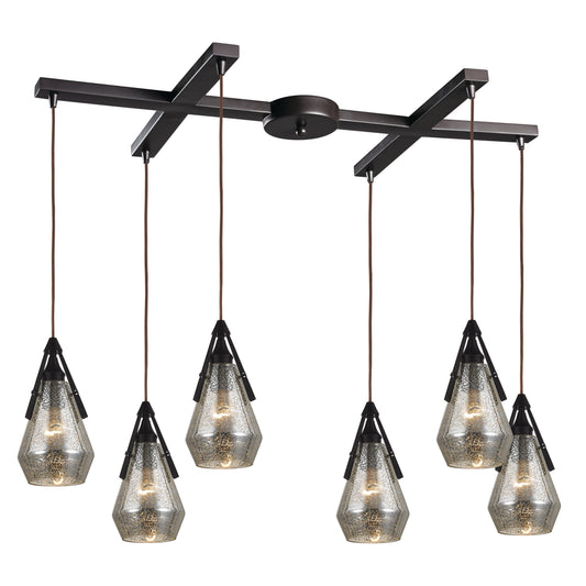 Duncan 33" 6 Light Mini Pendant in Oil Rubbed Bronze