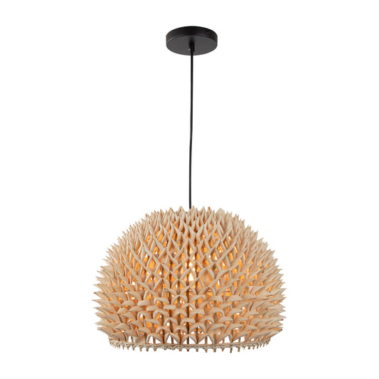 Durian 14" 1 Light Pendant in Natural