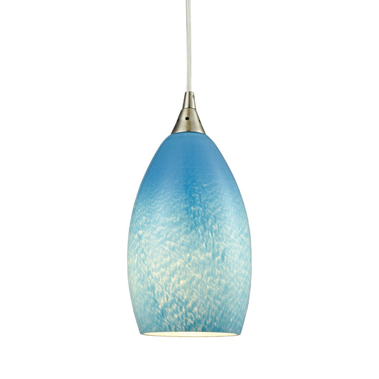 Earth 5" 1 Light Mini Pendant in Satin Nickel