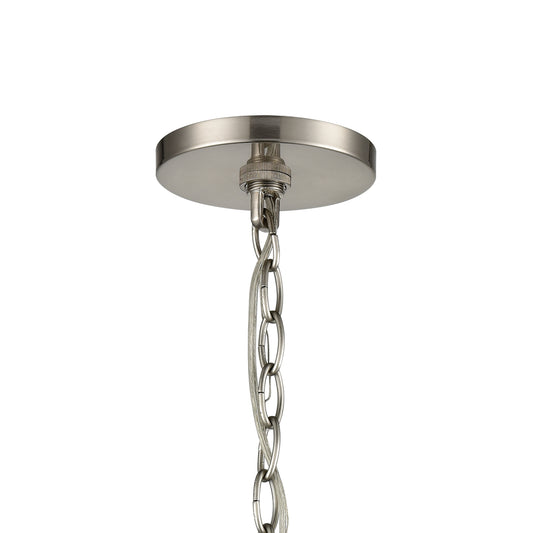 Ellipsa 7" 1 Light Mini Pendant in Satin Nickel