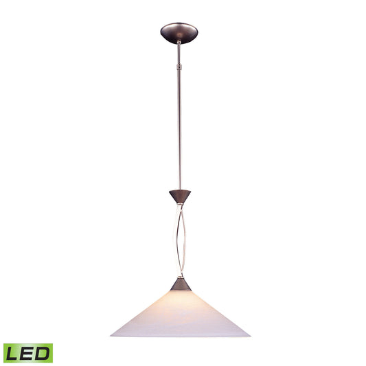 Elysburg 16" 1 Light LED Pendant in Satin Nickel