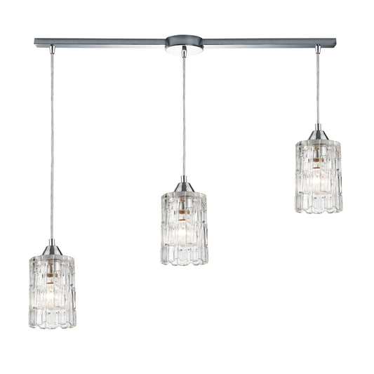 Ezra 36" 3 Light Mini Pendant in Polished Chrome