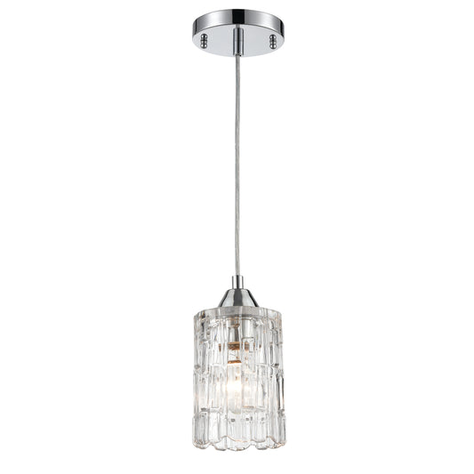 Ezra 4.5" 1 Light Mini Pendant in Polished Chrome