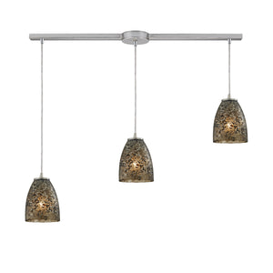 Fissure 36' 3 Light Mini Pendant in Satin Nickel