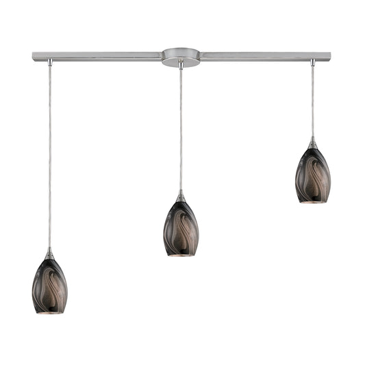 Formations 36" 3 Light Mini Pendant in Satin Nickel