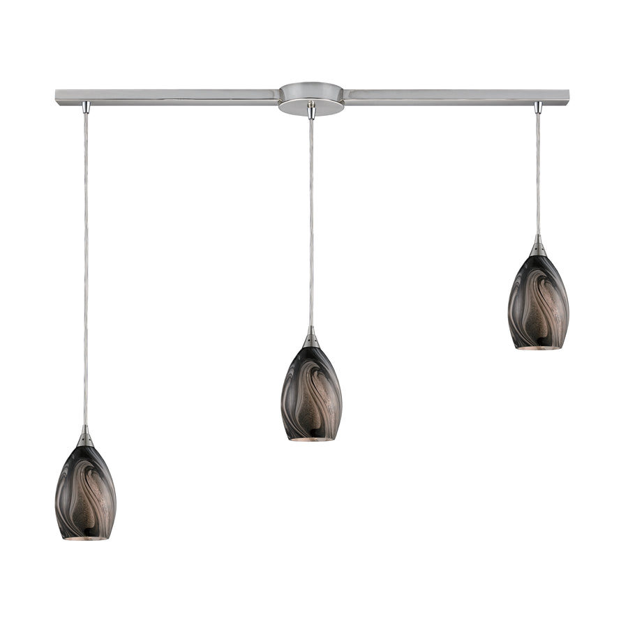 Formations 36' 3 Light Mini Pendant in Satin Nickel