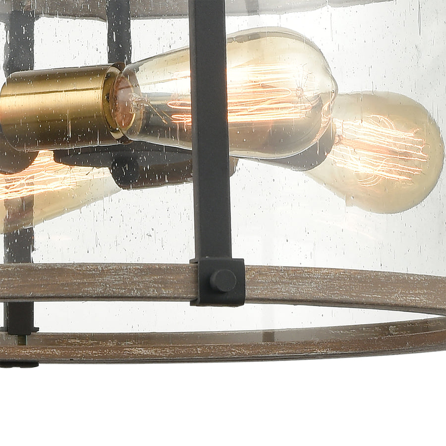 Geringer 18' 4 Light Pendant in Charcoal