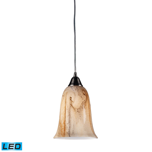 Granite 7" 1 Light LED Mini Pendant in Satin Nickel