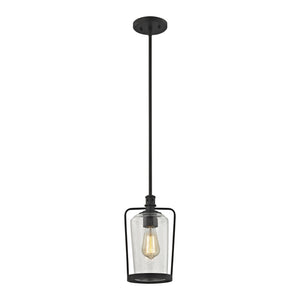 Hamel 7' 1 Light Mini Pendant in Oil Rubbed Bronze with Adapter Kit