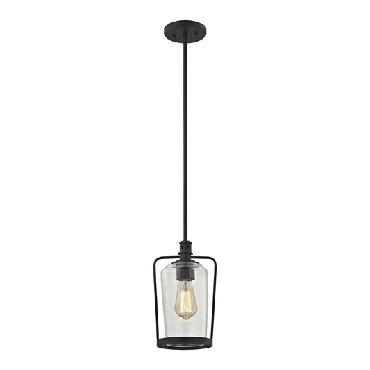 Hamel 7" 1 Light Mini Pendant in Oil Rubbed Bronze with Adapter Kit