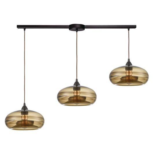 Hazelton 36" 3 Light Mini Pendant in Oil Rubbed Bronze