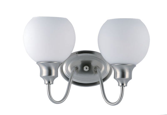 Ballord 14" 2 Light Bath Vanity Light in Satin Nickel