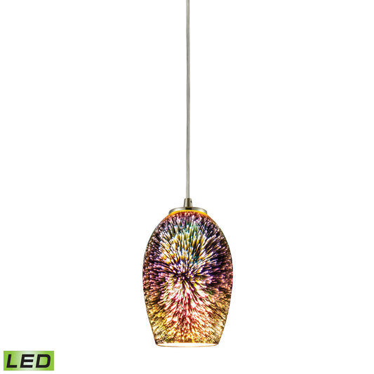 Illusions 5" 1 Light LED Mini Pendant in Satin Nickel