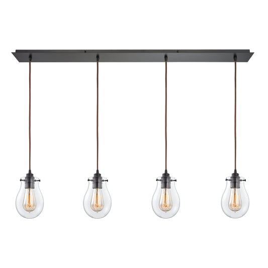 Jaelyn 46" 4 Light Mini Pendant in Oil Rubbed Bronze