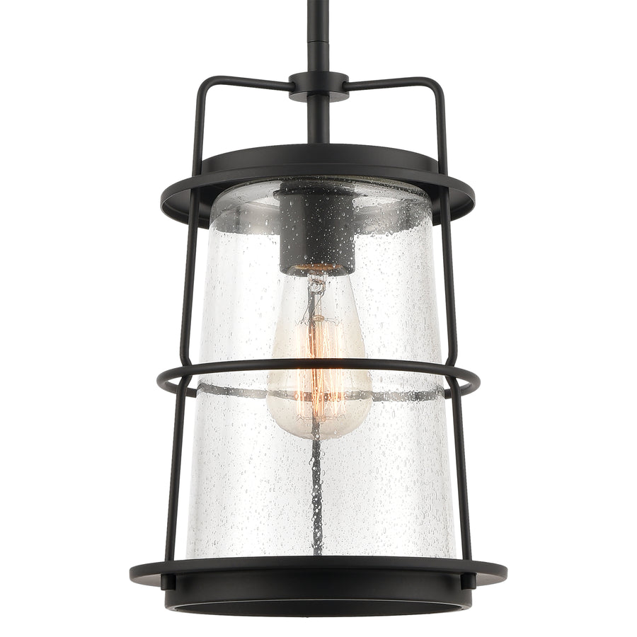 Kennington 8' 1 Light Mini Pendant in Black