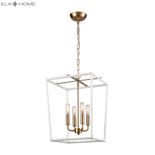 Kingdom 14" 4 Light Pendant in White