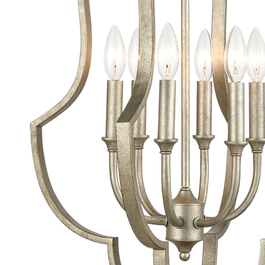 Lanesboro 18" 6 Light Pendant in Dusted Silver