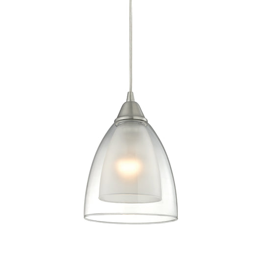 Layers 6" 1 Light Mini Pendant in Satin Nickel