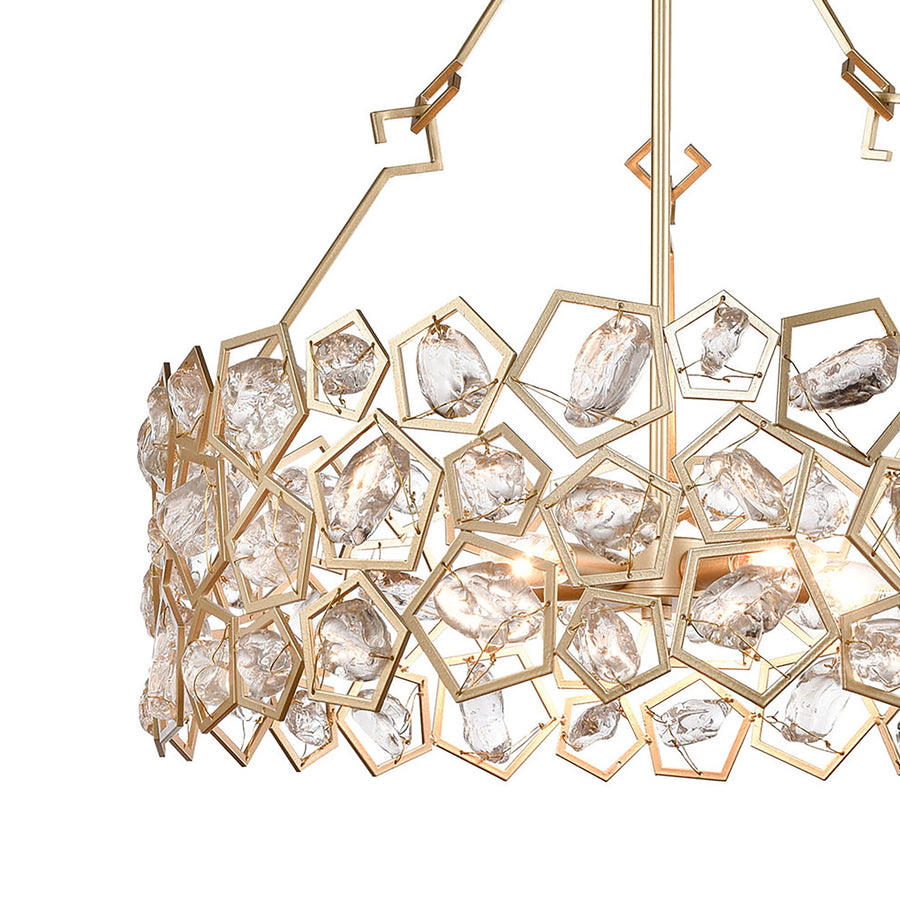 Levana 24' 5 Light Pendant in Gold