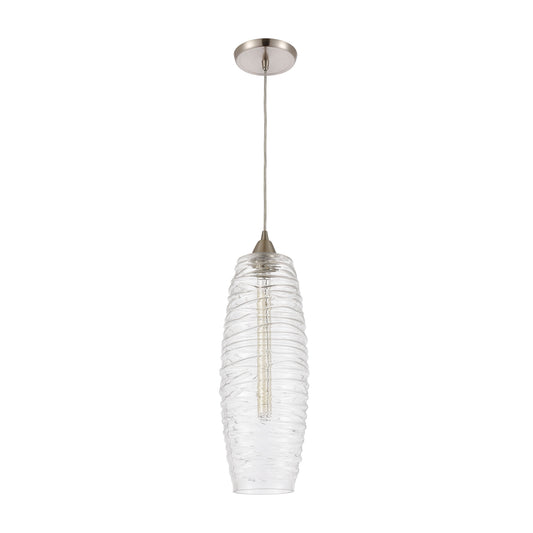 Liz 6" 1 Light Mini Pendant in Satin Nickel