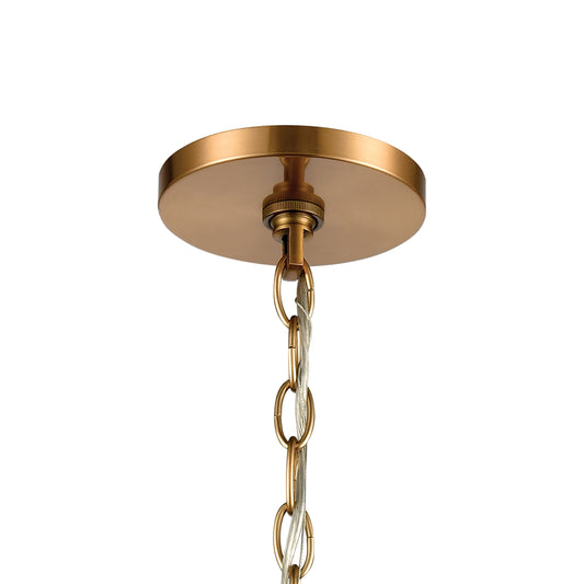 Lola 11" 1 Light Pendant in Satin Brass