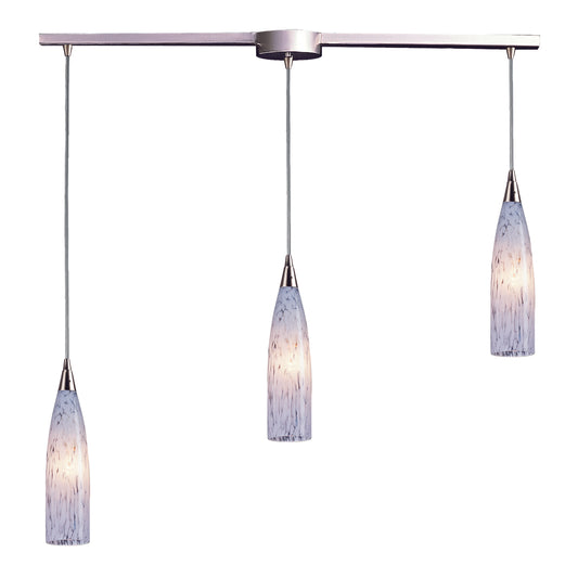 Lungo 36" 3 Light Mini Pendant in Satin Nickel