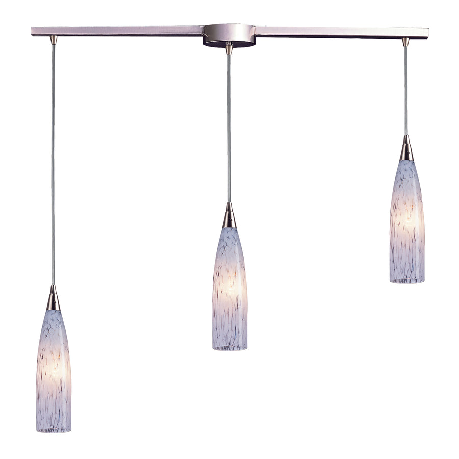 Lungo 36' 3 Light Mini Pendant in Satin Nickel