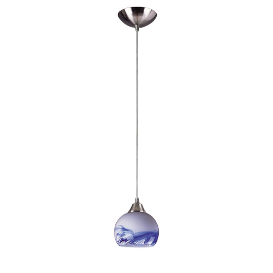 Mela 6" 1 Light LED Mini Pendant in Satin Nickel